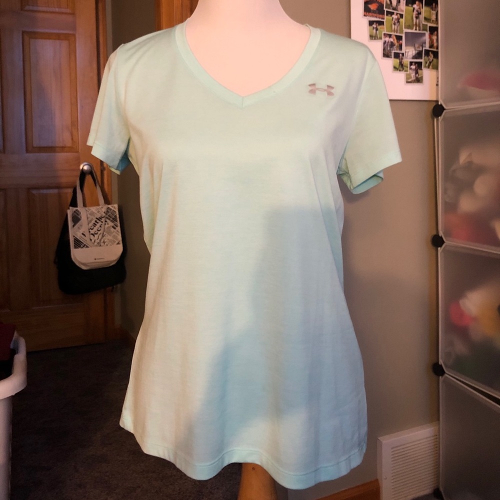 aqua blue Heat Gear Under Armour tshirt